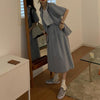 くすみカラーツーピーススカート 6672-blue_即納6672-画像10-韓国ファッション通販POPREA［ポップリア］