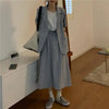 くすみカラーツーピーススカート 6672-blue_即納6672-画像7-韓国ファッション通販POPREA［ポップリア］