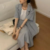 くすみカラーツーピーススカート 6672-blue_即納6672-画像9-韓国ファッション通販POPREA［ポップリア］