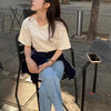 シンプルハートロゴTシャツ﻿ 6588-画像6-韓国ファッション通販POPREA［ポップリア］