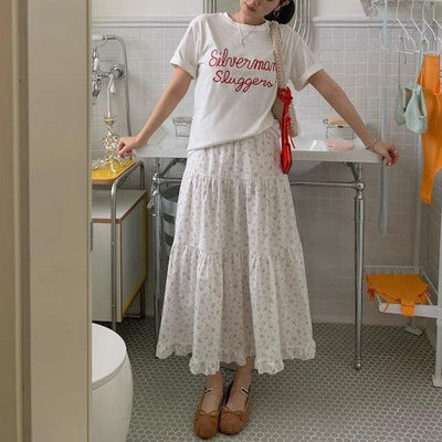 ミニドフラワーティアードスカート 6723-画像6-韓国ファッション通販POPREA［ポップリア］