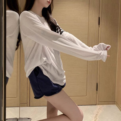 袖ラインベーシックロングTシャツ 6291-画像8-韓国ファッション通販POPREA［ポップリア］