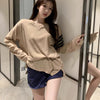袖ラインベーシックロングTシャツ 6291-画像1-韓国ファッション通販POPREA［ポップリア］
