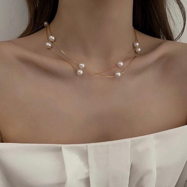 Pearl necklaceパールネックレス 韓国ファッション - アクセサリー